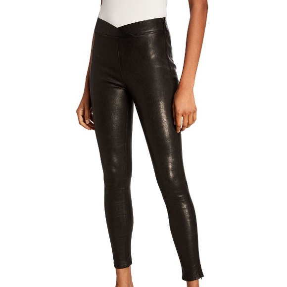 Frame Denim Pants - Frame Overlap Lamb Leather Leggings